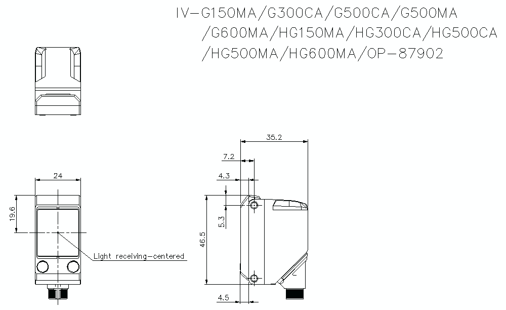 IV-G/HG/CAMERA/OP87902 Dimension