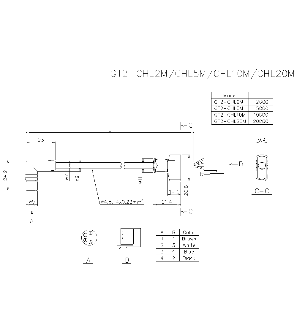 GT2-CHL10M Dimension