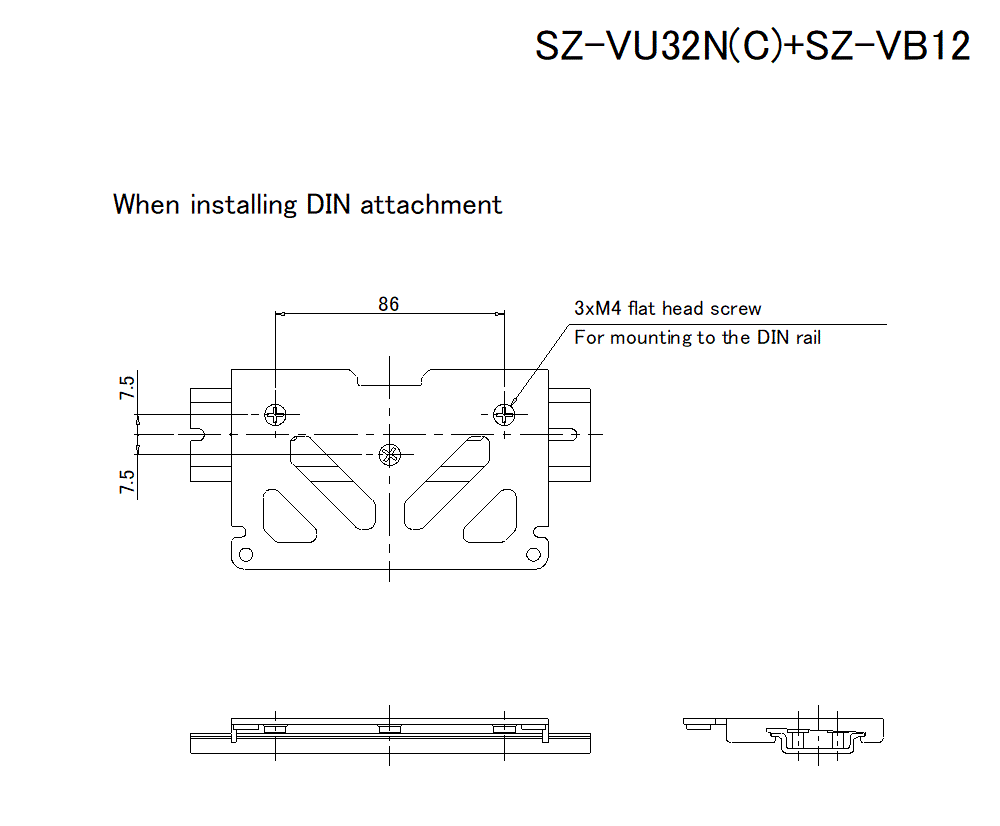 SZ-VU04/VU32/VB12 Dimension