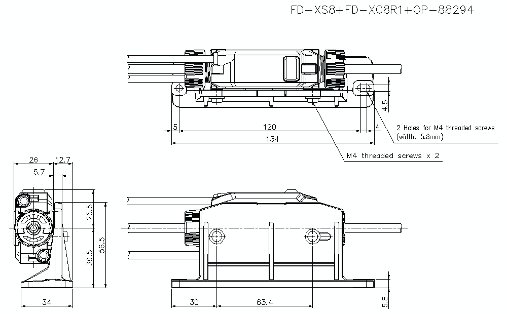FD-XS8/FD-XC8R1/OP-88294 Dimension