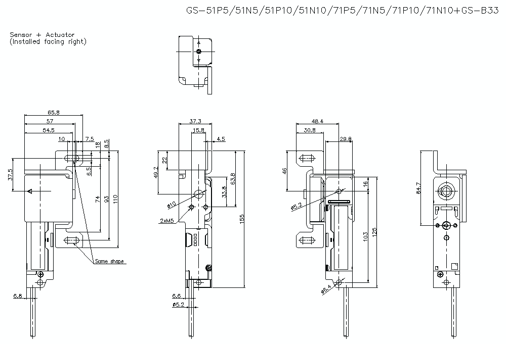 GS-51/71/B33 Dimension