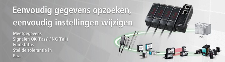 Eenvoudig gegevens opzoeken, eenvoudig instellingen wijzigen [Meetgegevens] [Signalen OK (Pass)/NG (Fail)] [Foutstatus] [Stel de tolerantie in] Enz.
