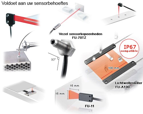 Grote reeks vezeloptische sensorkoppen voor de noden van al uw toepassingen