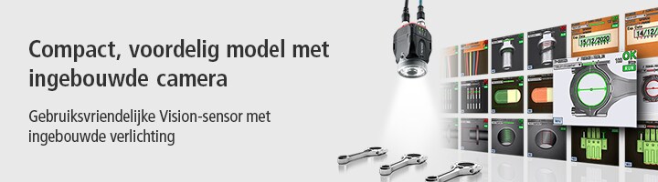 [Compact, voordelig model met ingebouwde camera] Gebruiksvriendelijke Vision-sensor met ingebouwde verlichting