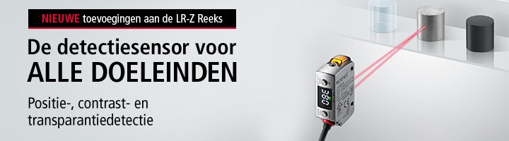NIEUWE toevoegingen aan de LR-Z-reeks, De detectiesensor voor ALLE DOELEINDEN, Positie-, contrast- en transparantiedetectie