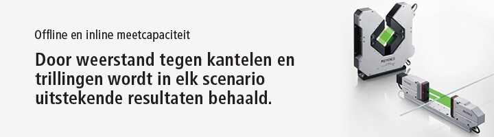 Offline en inline meetcapaciteit Door weerstand tegen kantelen en trillingen wordt in elk scenario uitstekende resultaten behaald. Ultrahoge snelheid, hoognauwkeurige digitale micrometer LS-9000 Reeks