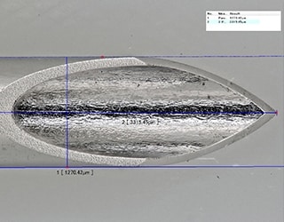 Dankzij de verschillende tools kunnen 2D-metingen heel eenvoudig worden uitgevoerd.