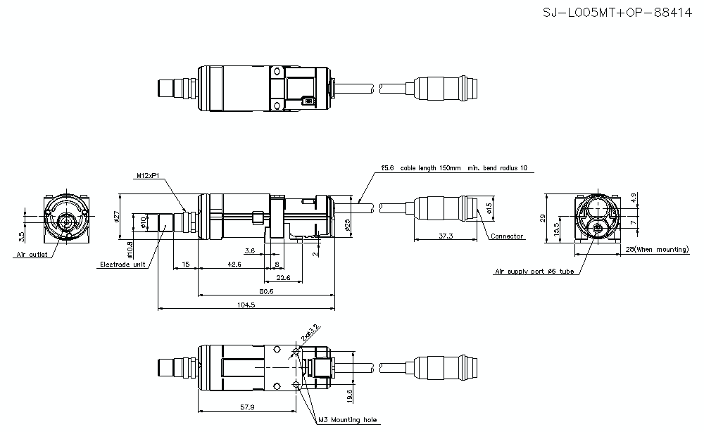 SJ-L005MT/OP/88414 Dimension