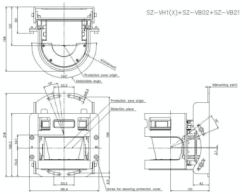 SZVH1-X/VB02/21 Dimension
