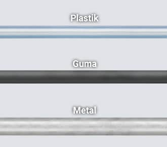 Plastik, Guma, Metal