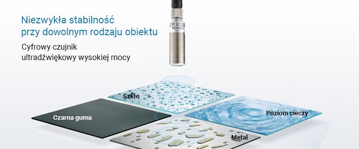 Niezwykła stabilność przy dowolnym rodzaju obiektu [Cyfrowy czujnik ultradźwiękowy wysokiej mocy] Czarna guma Szkło Poziom cieczy Metal