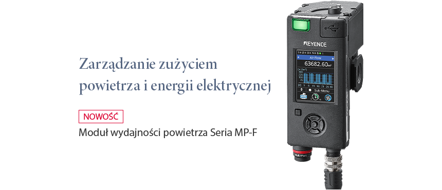 Zarządzanie zużyciem powietrza i energii elektrycznej / NOWOŚĆ Moduł wydajności powietrza Seria MP-F