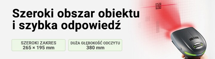 Szeroki obszar obiektu i szybka odpowiedź [SZEROKI ZAKRES 265 mm × 195 mm] [DUŻA GŁĘBOKOŚĆ ODCZYTU 380 mm]