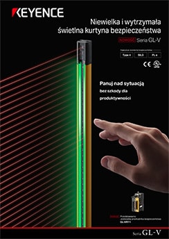 Niewielka i wytrzymała świetlna kurtyna bezpieczeństwa