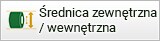 Średnica zewnętrzna/wewnętrzna