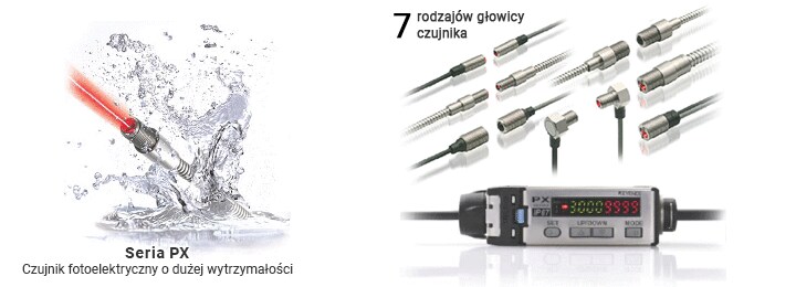 Seria PX Czujnik fotoelektryczny o dużej wytrzymałości [7 rodzajów głowicy czujnika]