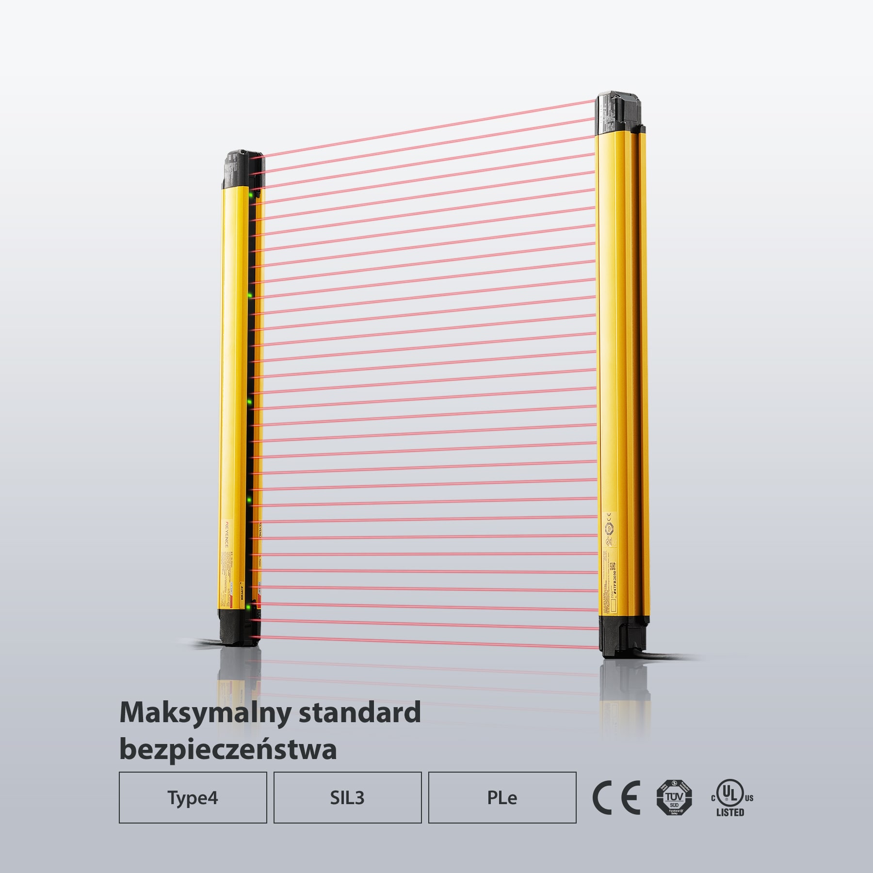 Maksymalny standard bezpieczeństwa. Type4 / SIL3 / PLe