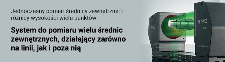 Jednoczesny pomiar stopniowy oraz średnicy zewnętrznej wielu punktów [System pomiarowy wielu średnic zewnętrznych, działający online oraz offline]