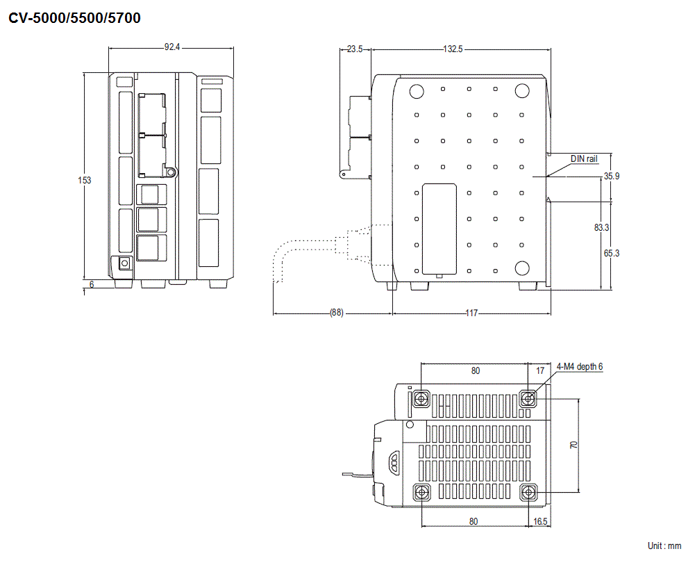 CV-5000/5500/5700 Dimension