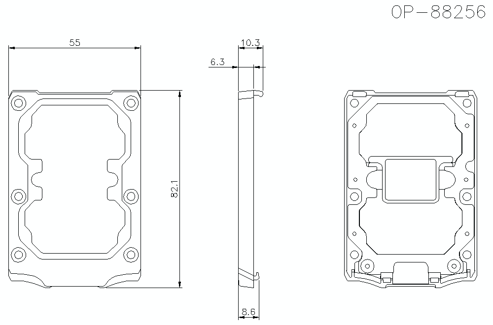 OP-88256/88176 Dimension